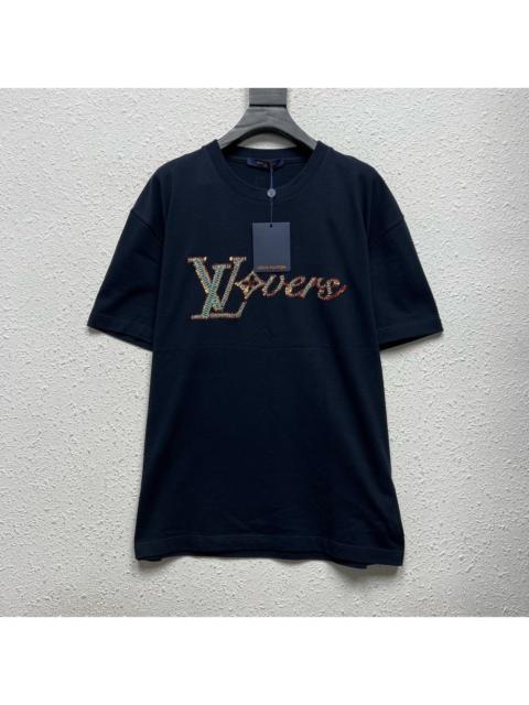 Louis Vuitton  Louis Vuitton x Pharrell x Pharrell collaboration glitter logo short-sleeved T-shirt