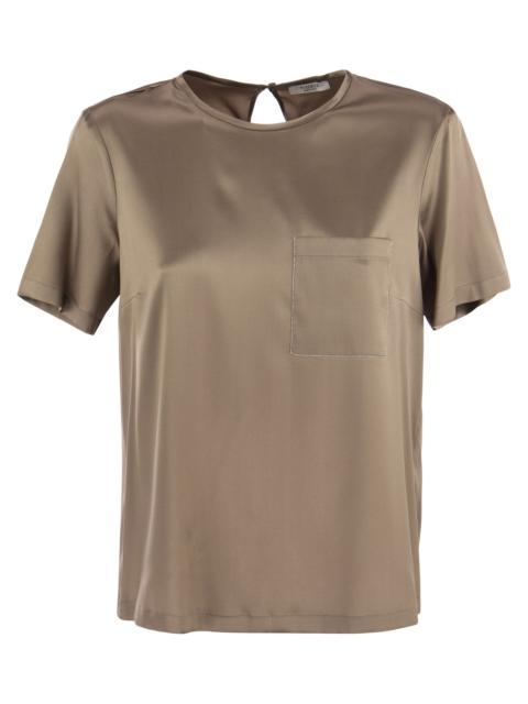 PESERICO Peserico Women Silk Satin T-Shirt