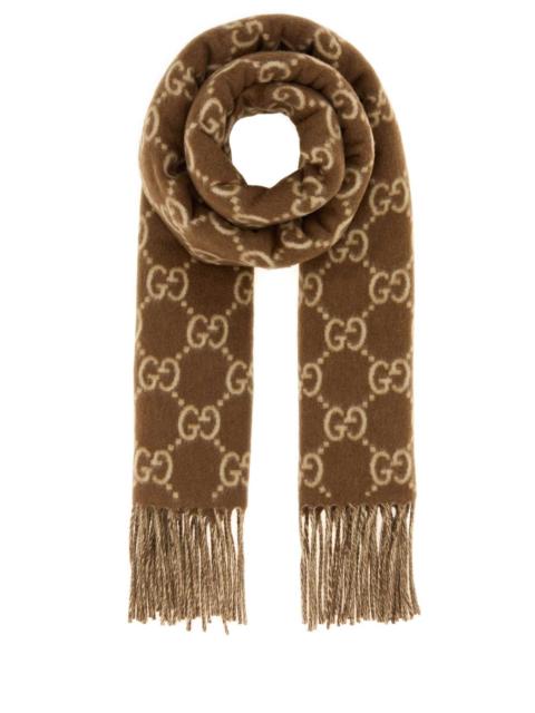 GUCCI Gucci Women Embroidered Cashmere Reversible Scarf