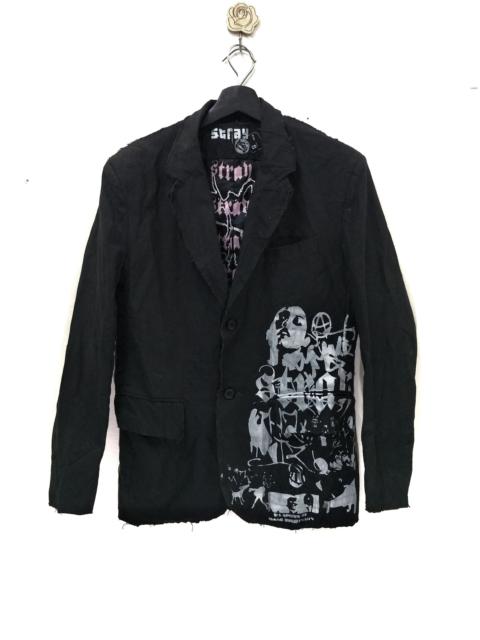 Other Designers Designer - Custom Painting Coat Punk Rock Distress Design