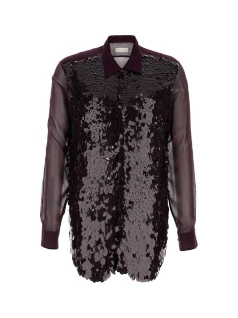 Dries Van Noten Dries Van Noten Men Purple Crepe Curles Shirt
