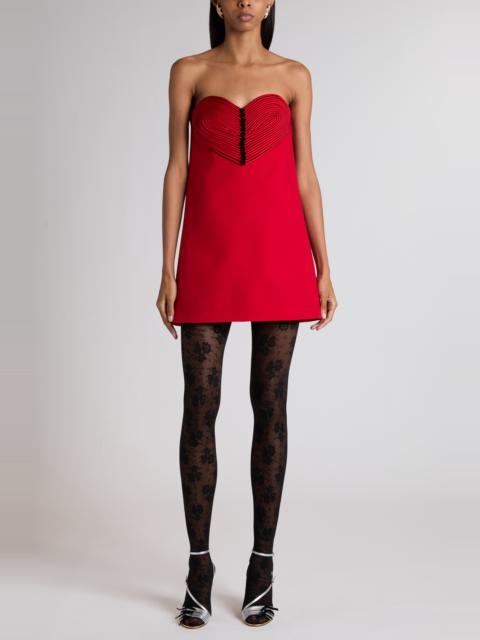 Valentino Valentino Heart Front Strapless Minidress in Red at Nordstrom