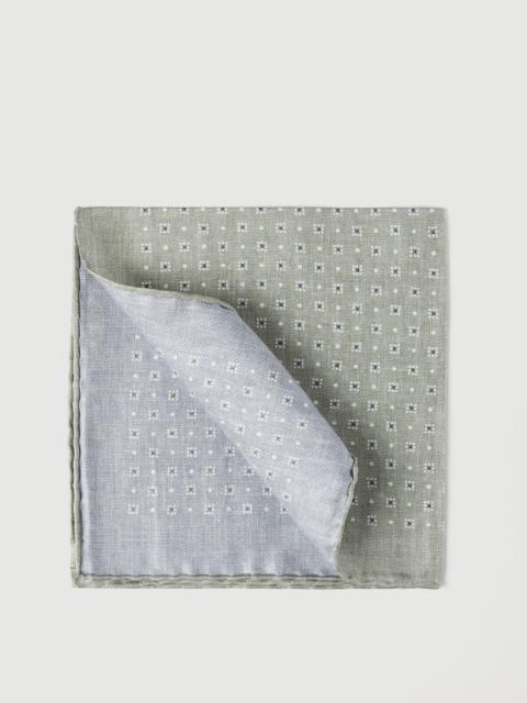 Brunello Cucinelli Silk patterned pocket square