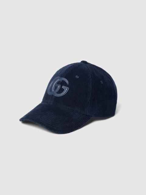 GUCCI Velvet baseball hat with embroidery