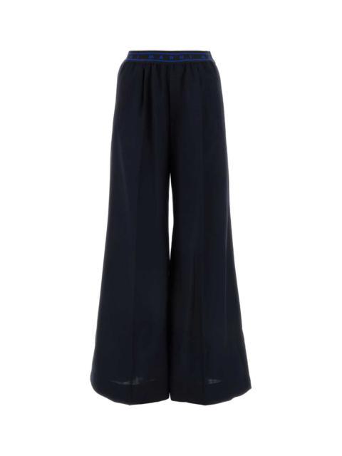 Marni Marni Women Midnight Blue Wool Wide-Leg Pant