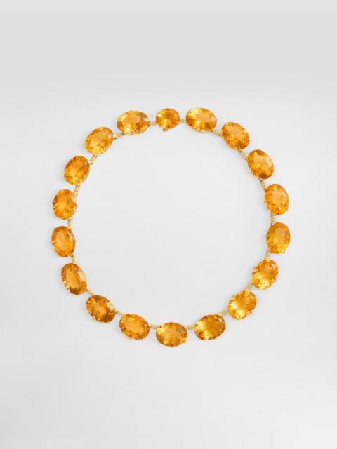 Dolce & Gabbana Anna necklace in 18-carat yellow gold with citrines and diamonds