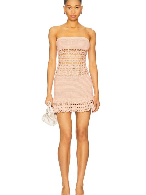 RETROFÊTE Vali Crochet Pearl Embellished Dress