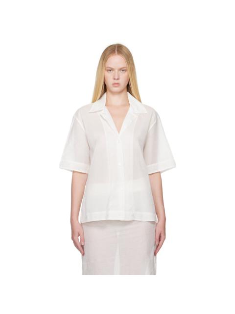 RÓHE White Camp Collar Organza Shirt