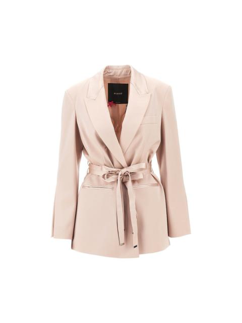 PINKO SATIN JACKET WITH BELT