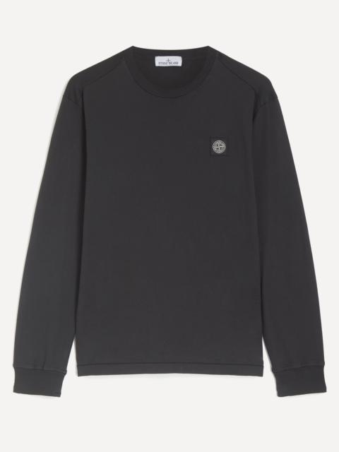 Stone Island Charcoal Cotton Jersey Long-Sleeve T-Shirt
