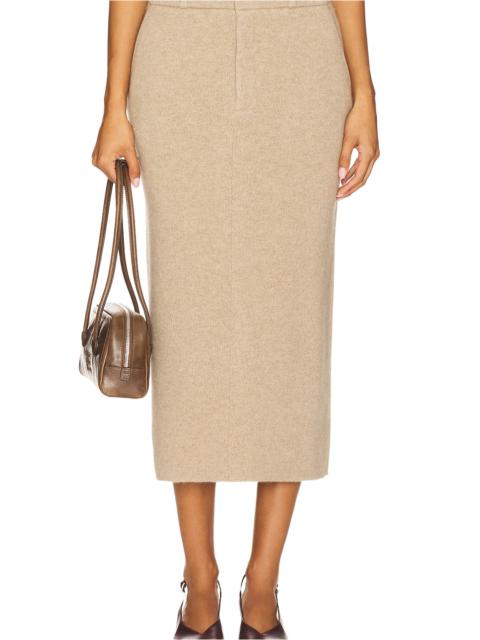 Max Mara APRILE1234 Long viscose yarn skirt | REVERSIBLE