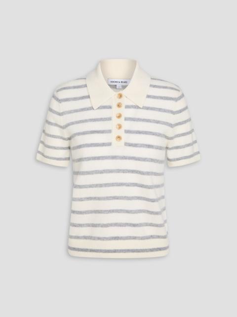 VERONICA BEARD Brandt striped cashmere polo sweater
