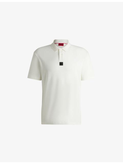 HUGO Brand-Plaque Short-Sleeve Cotton Polo Shirt