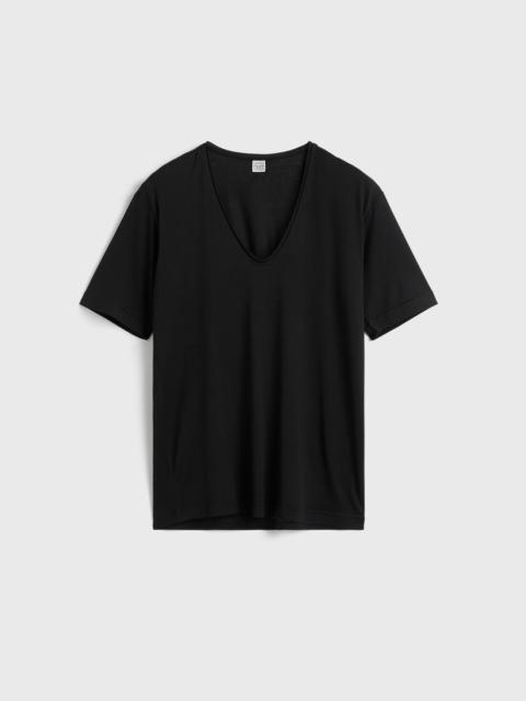 TOTEME Cotton silk tee black
