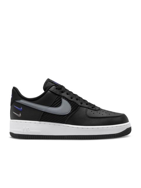 Nike AIR FORCE 1 '07 'DOUBLE SWOOSH - BLACK RACER BLUE'