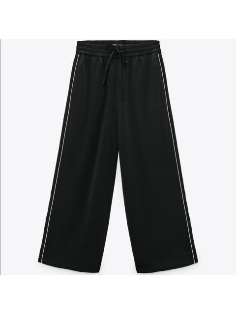 Other Designers Zara Silky Wide Leg Pajama Style Pants