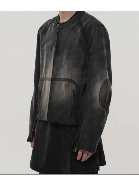 Other Designers Troubled Waters washed classic biker jacket size M