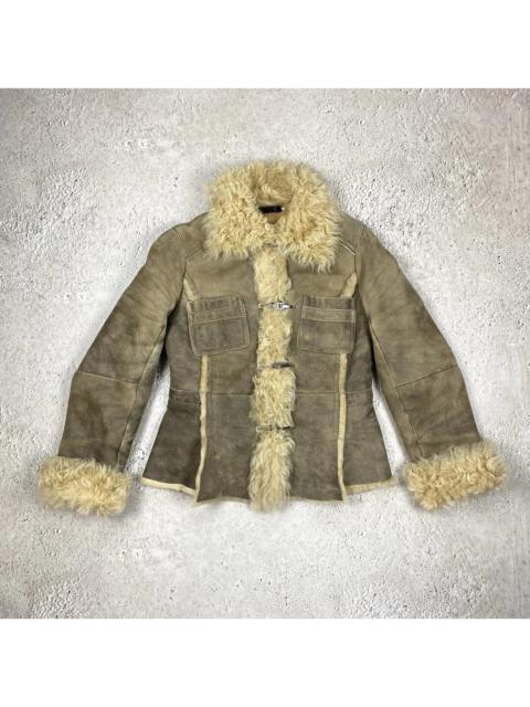 Max Mara Max Mara Fur & Leather Fireman Jacket