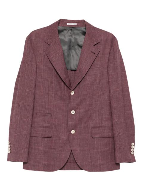 Brunello Cucinelli check single-breasted blazer