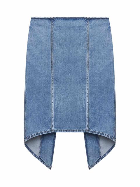 J.W. ANDERSON - Jw Anderson Women Light Blue Cotton Denim Layered Midi Skirt