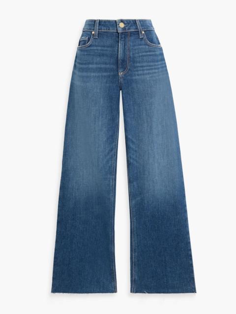 PAIGE Leenah Ankle distressed high-rise wide-leg jeans