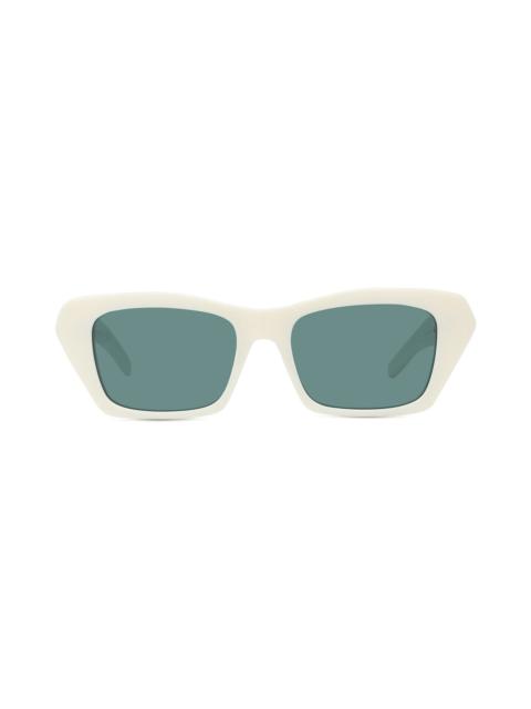 Givenchy Givenchy 4G Liquid 54mm Rectangular Sunglasses in White /Green at Nordstrom