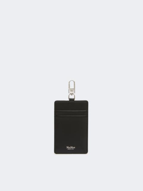 Max Mara Leather badge holder - BLACK