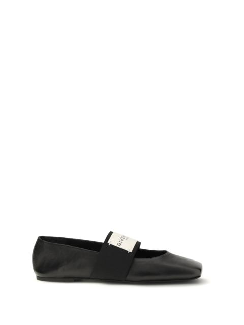Givenchy Givenchy Leather Sliced Square Ballerinas