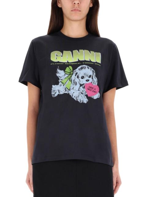 GANNI Ganni Women "Puppy" T-Shirt