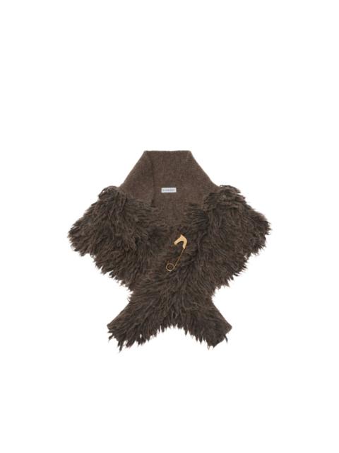 Burberry horse pin alpaca blend collar