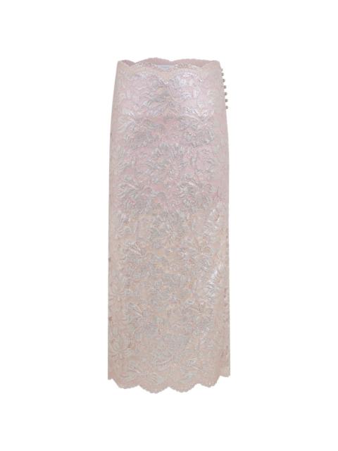rabanne lace maxi skirt