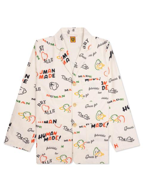 Human Made PRINTED JACKET - WHITE