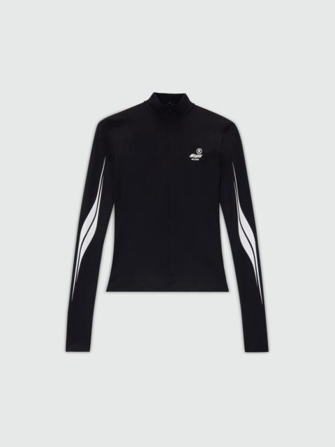 MSGM Black lycra top with MSGM Race graphics