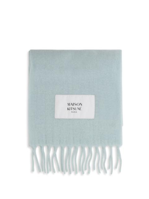 Maison Kitsuné Maison Kitsuné Baby Alpaca Scarf Aqua Green