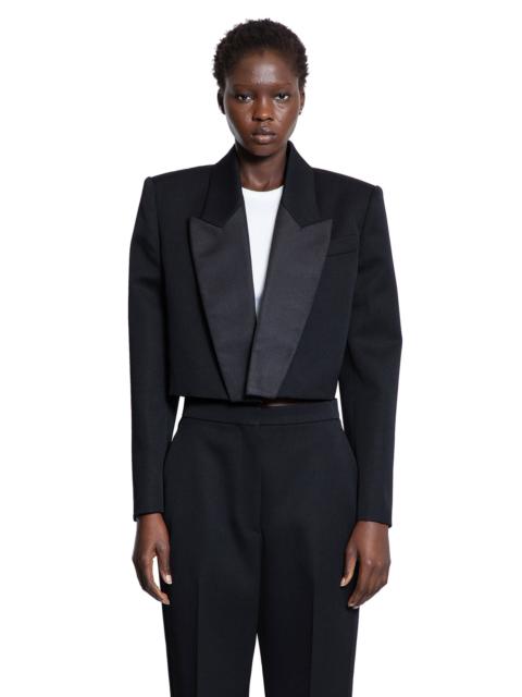 Givenchy Cropped-Tuxedo-Blazer-In-Wool