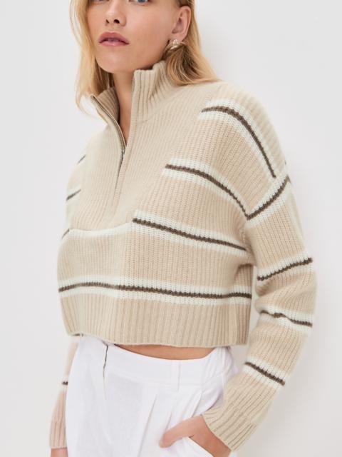 STAUD Cropped Hampton Cashmere Sweater