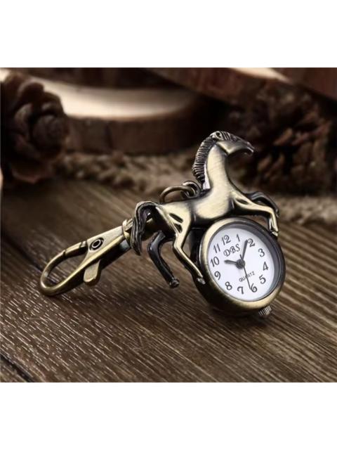 Other Designers Jewelry - Retro Style Bronze Pony Keychain Watch