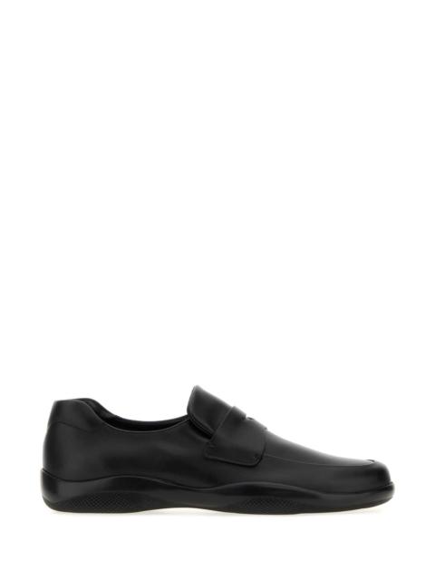 Prada Prada Men Black Leather Toblach Loafers
