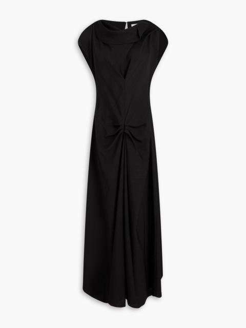 Victoria Beckham Ruched woven midi dress