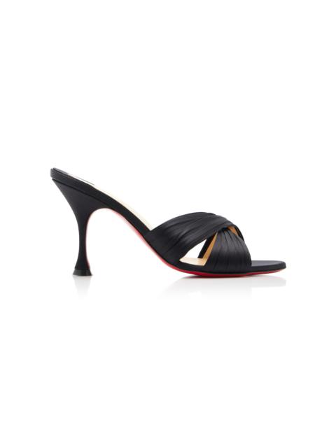 Christian Louboutin Nicol Is Back 85mm Crepe Satin Sandals black