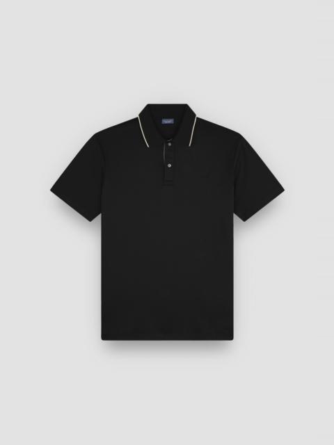 Paul & Shark AQUA TOUCH COTTON POLO SHIRT WITH MICRO PATTERN DETAIL ON THE COLLAR