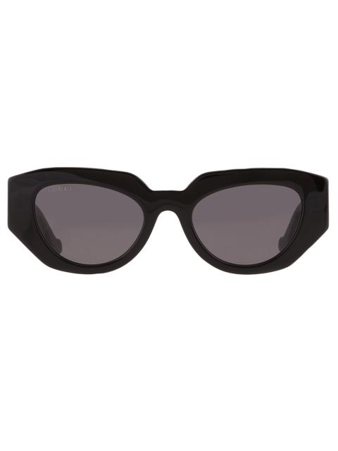 GUCCI Open Box - Gucci Grey Geometric Ladies Sunglasses GG1421S 001 51