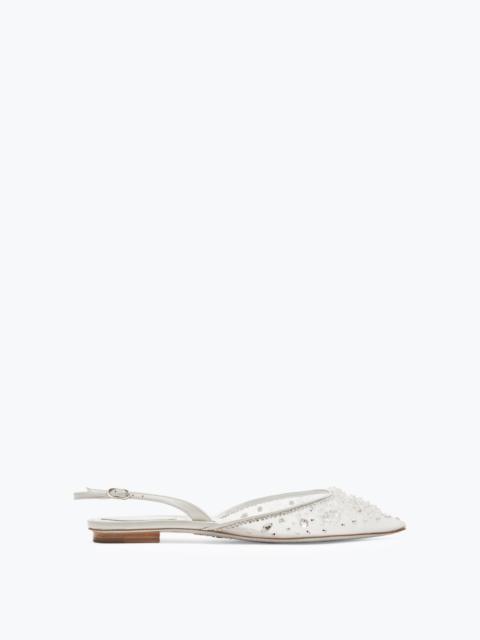 RENE CAOVILLA Cinderella White Slingback 10