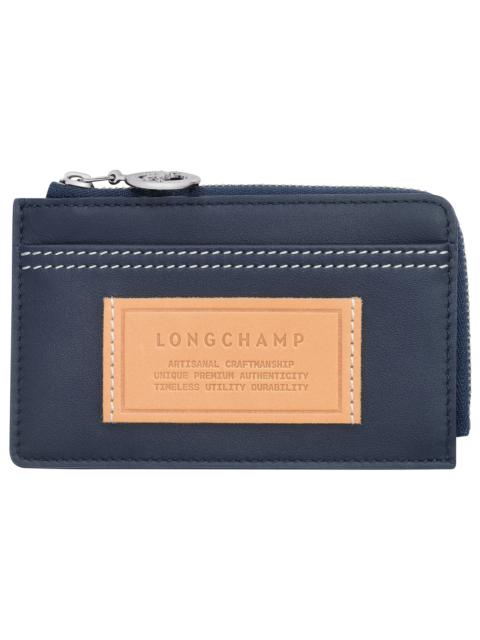 Longchamp Le Pliage Xtra Card holder Navy - Leather