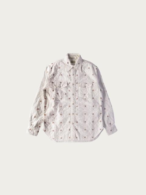 Kapital Cotton Quilting MAMEMON HUSKY Western Shirt - White