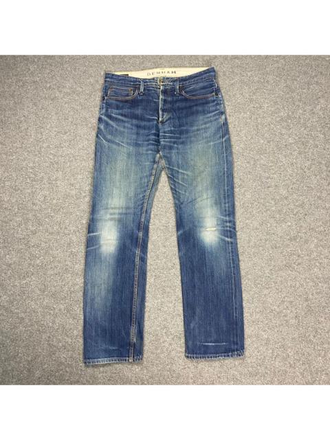 Other Designers Vintage - VINTAGE DENHAM REDLINE SELVEDGE DISTRESSED DENIM JEANS
