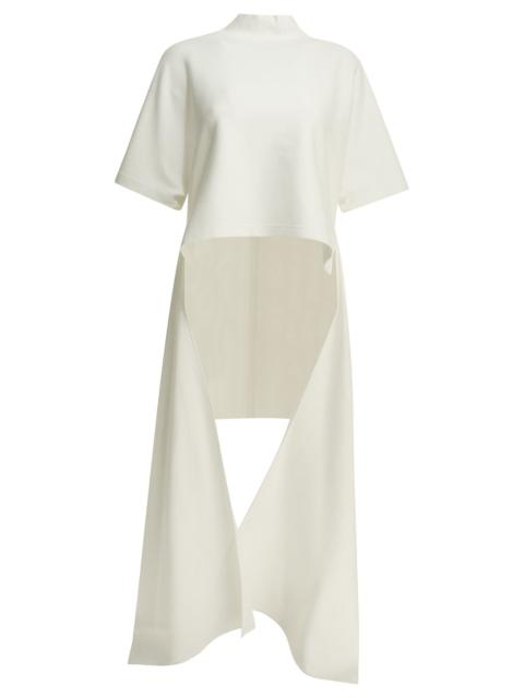 Alaïa Alaïa Asymmetrical Mock Neck T-shirt White