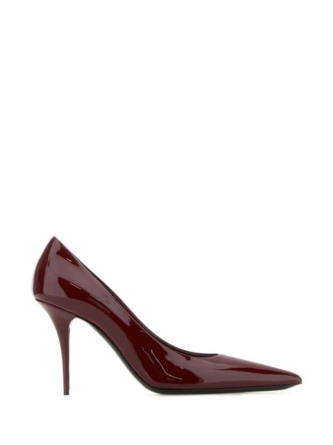 SAINT LAURENT Saint Laurent Women Burgundy Leather Norma Pumps