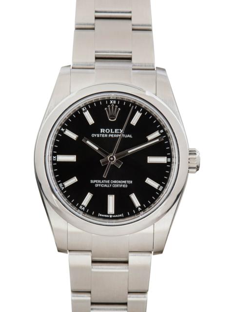 Rolex Oyster Perpetual 34 Ref 124200 Black Dial