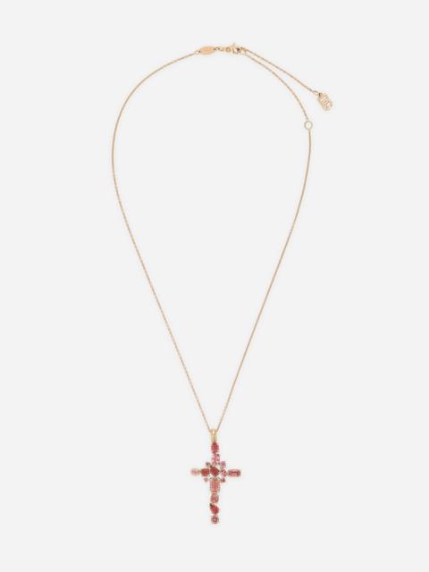 Dolce & Gabbana Rainbow Monochrome Pendant 18 carat red gold and pink tourmalines